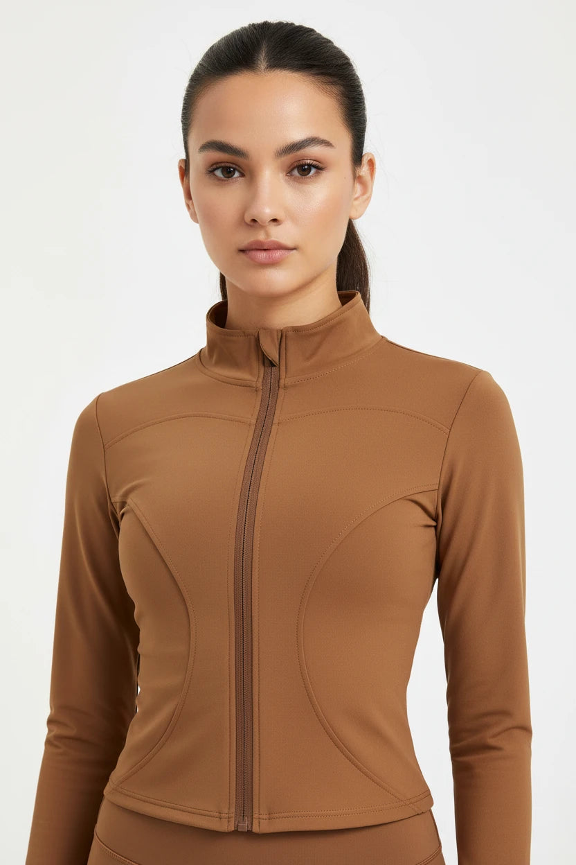 Chaqueta Deportiva Mujer — Cremallera Slim Fit