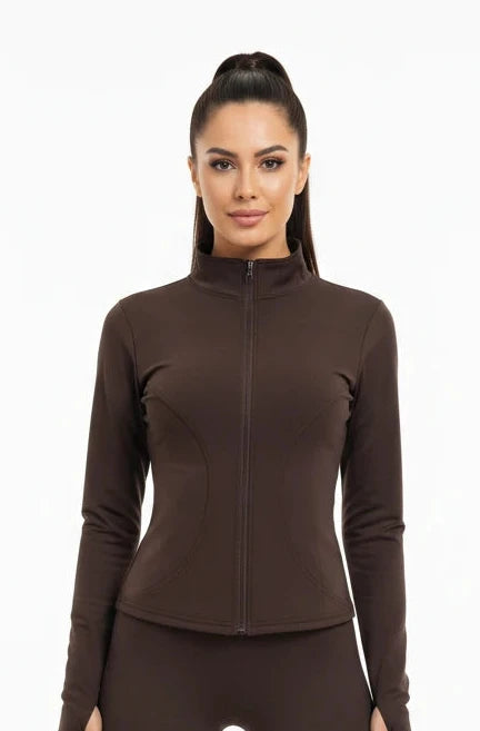 Chaqueta Deportiva Mujer — Cremallera Slim Fit