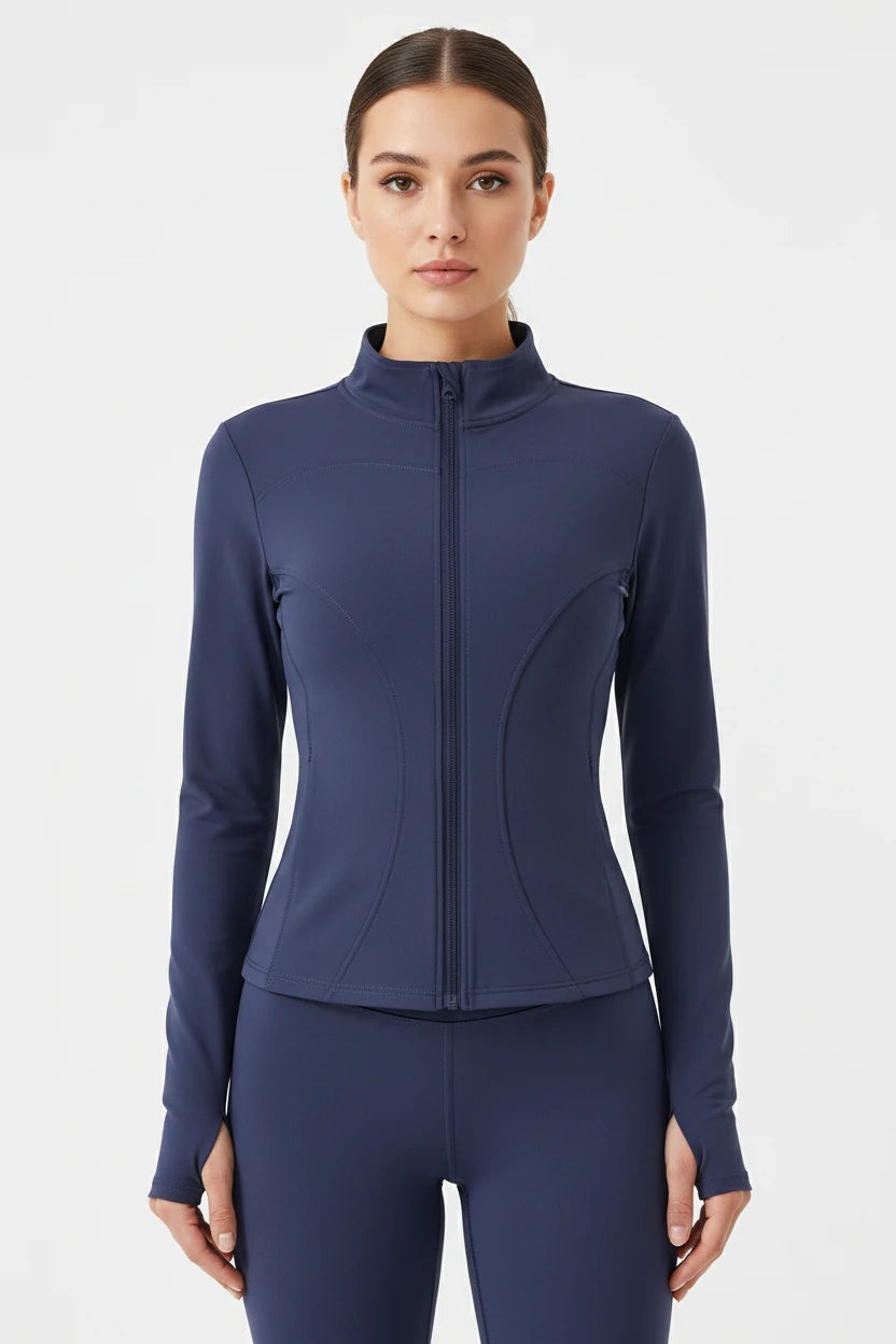 Chaqueta Deportiva Mujer — Cremallera Slim Fit