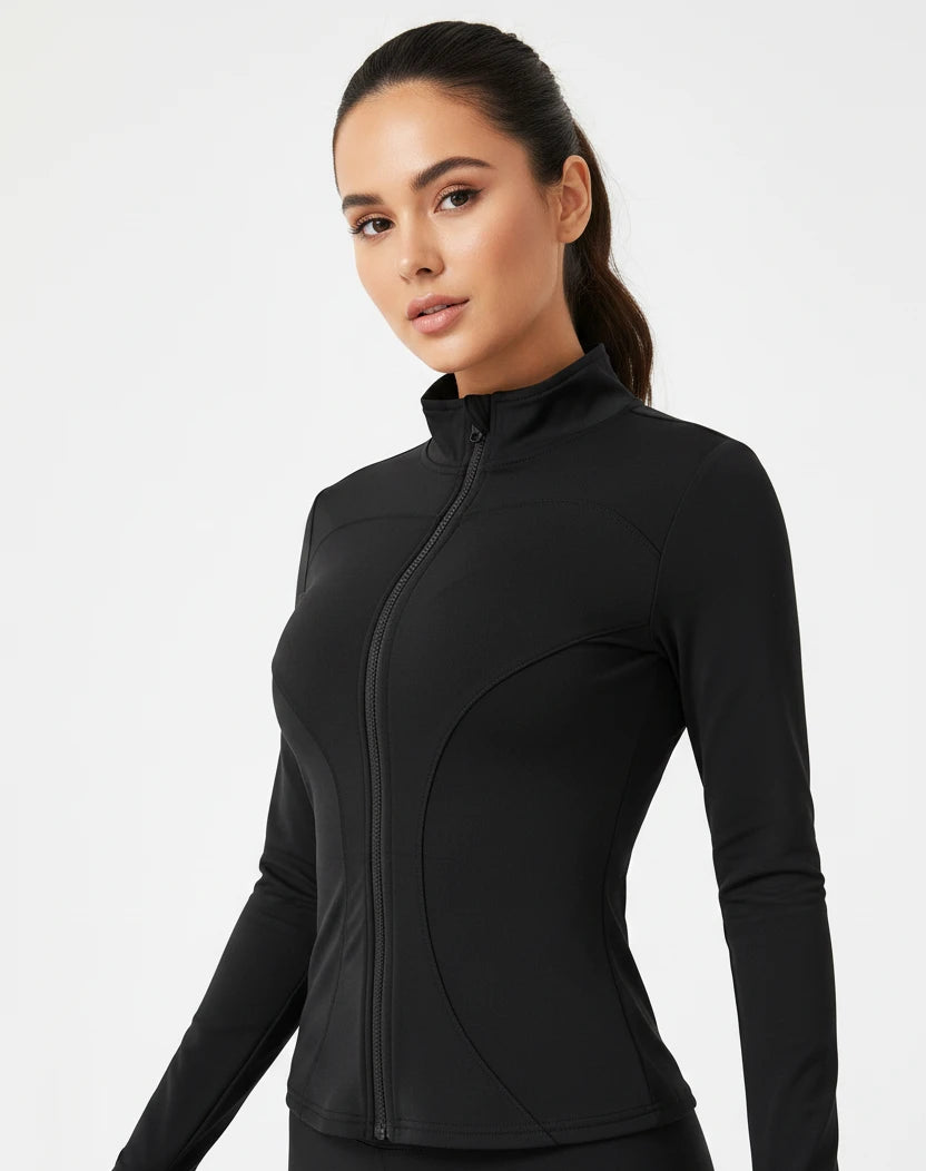 Chaqueta Deportiva Mujer — Cremallera Slim Fit