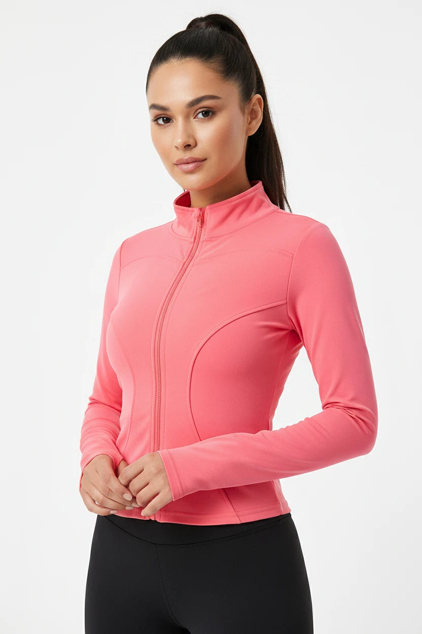 Chaqueta Deportiva Mujer — Cremallera Slim Fit